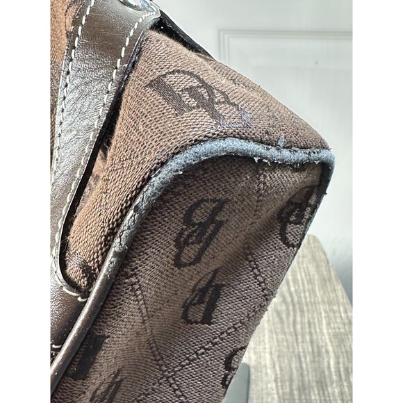 Dooney & Bourke Monogram Brown/Chocolate Small Hobo Shoulder Bag Authentic - Picture 7 of 16